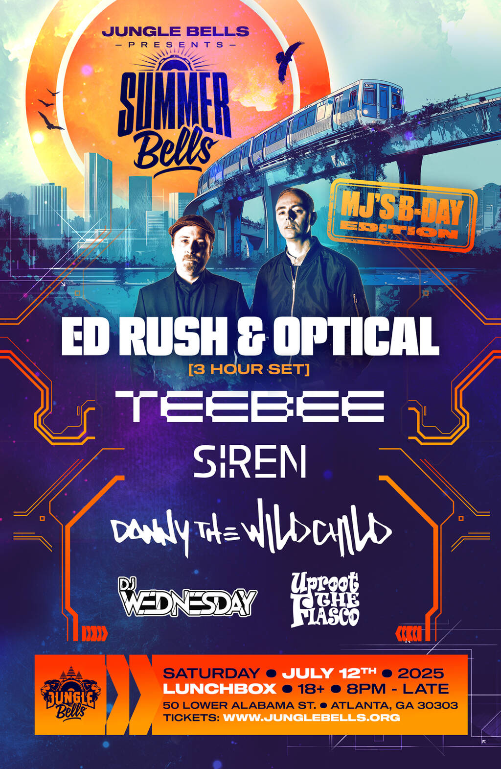 SUMMER BELLS #2 w/ Ed Rush & Optical , Teebee, Siren & more!