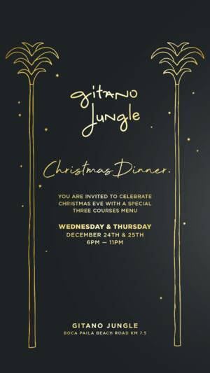 CHRISTMAS DINNER AT GITANO JUNGLE