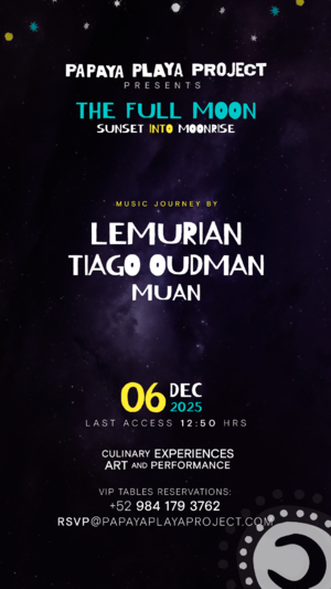 PPP Presents  &bull; The Full Moon  &bull; Music Journey by @Lemurian - Event in Tulum