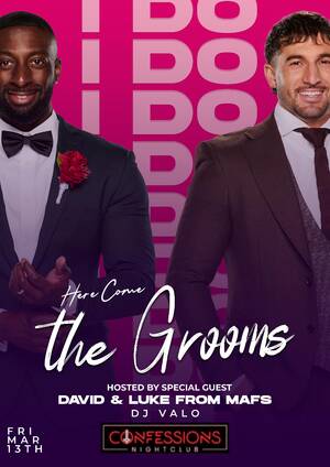 HERE COME THE GROOMS