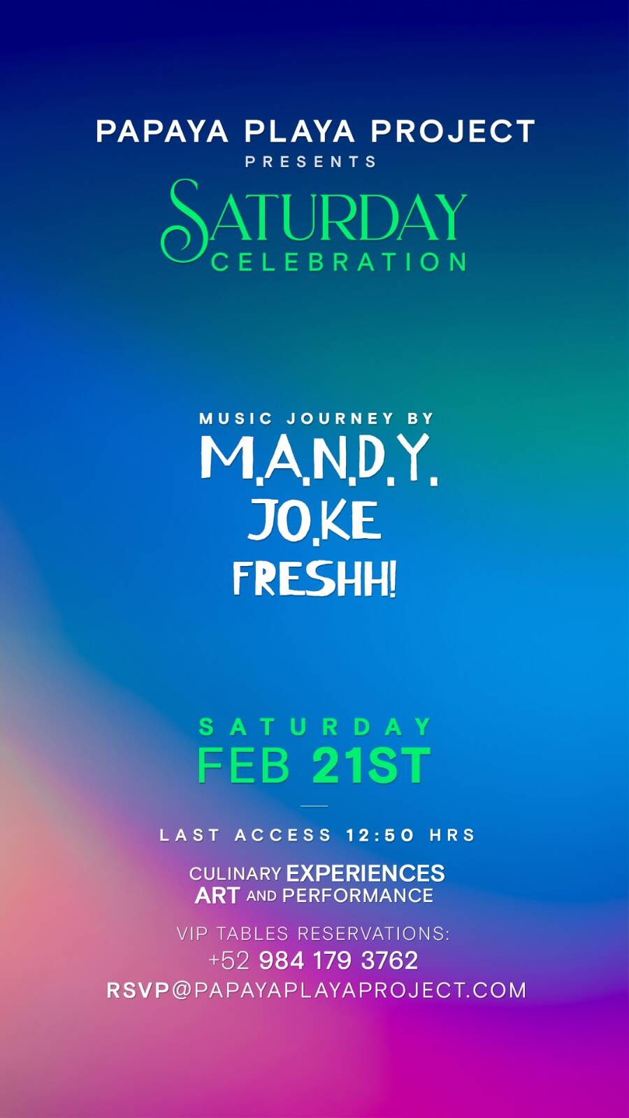 PPP Presents &bull;SATURDAY CELEBRATION &bull;Music Journey by @M.A.N.D.Y