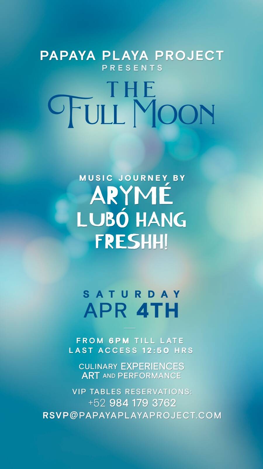 PPP Presents &bull;THE FULL MOON &bull;