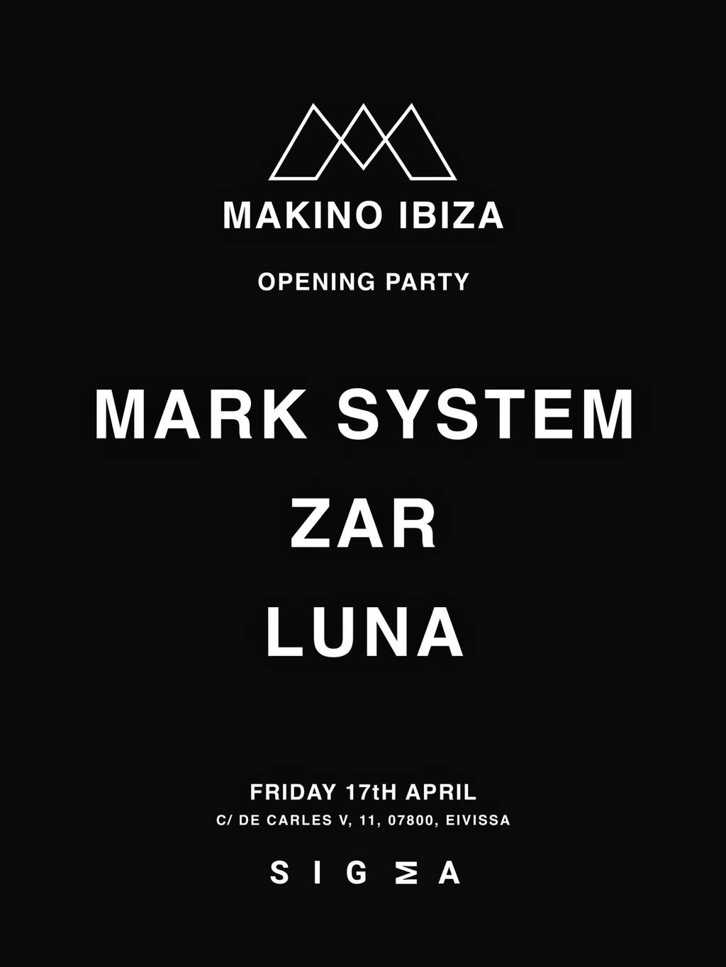 Makino Ibiza with Mark System, Zar & Luna