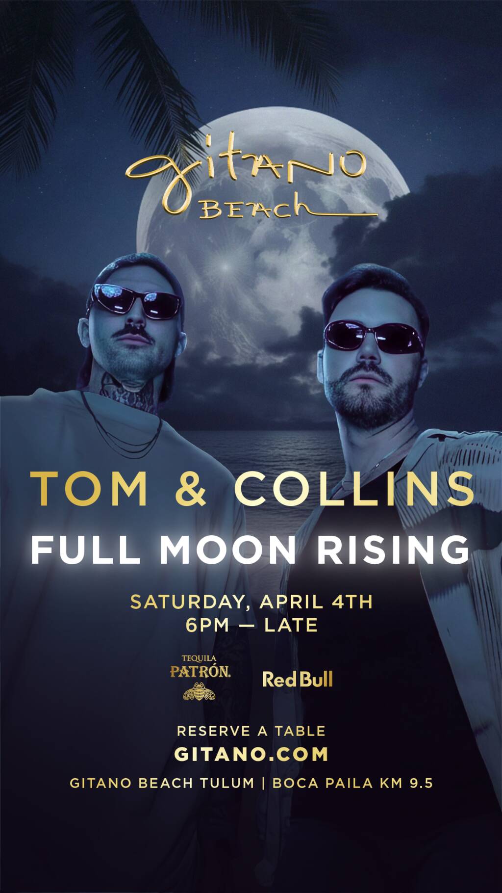 Full Moon Rising GITANO BEACH Club