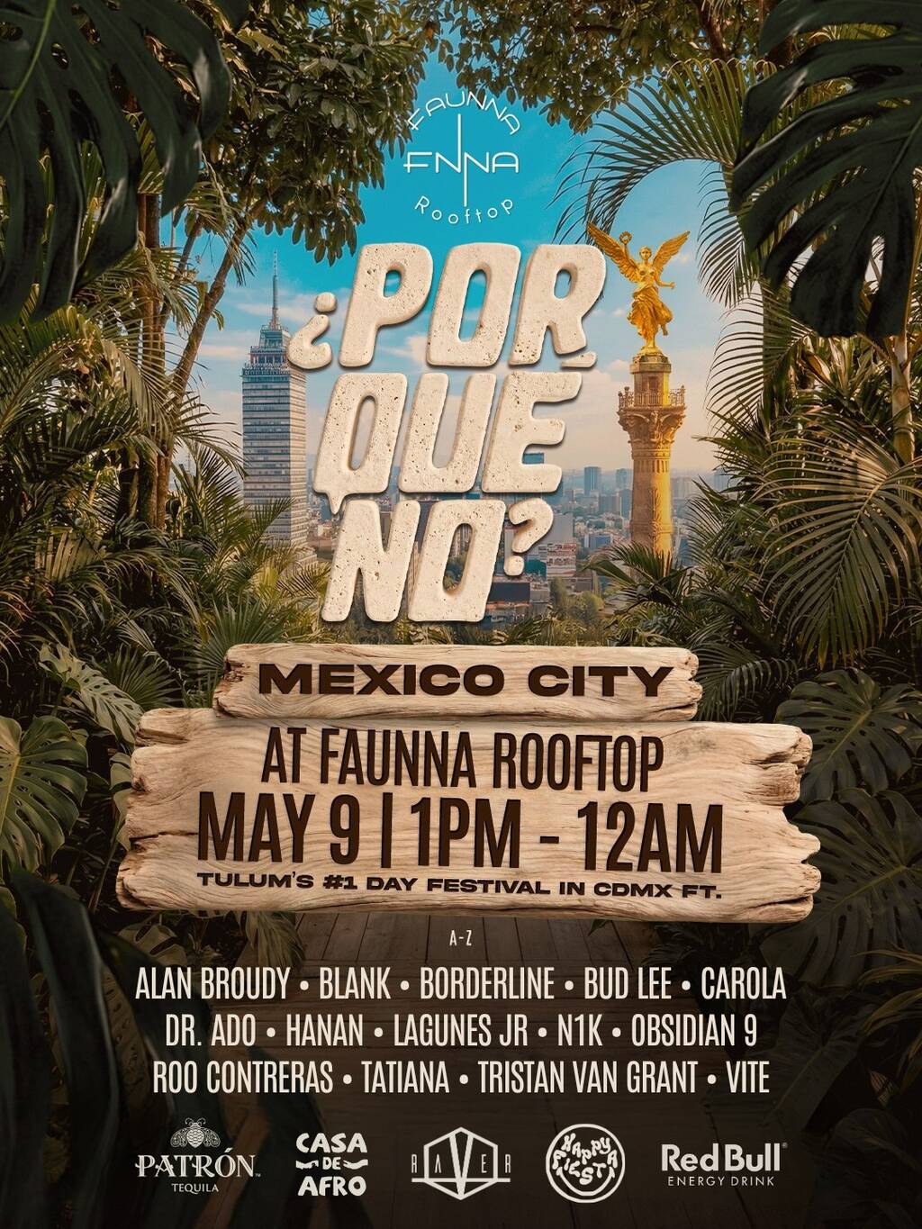 &iquest;PorQu&eacute;No? en Faunna Rooftop |  Evento de D&iacute;a | CDMX