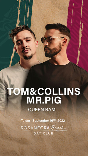 TOM & COLLINS - MR PIG  @ROSANEGRA BEACH photo